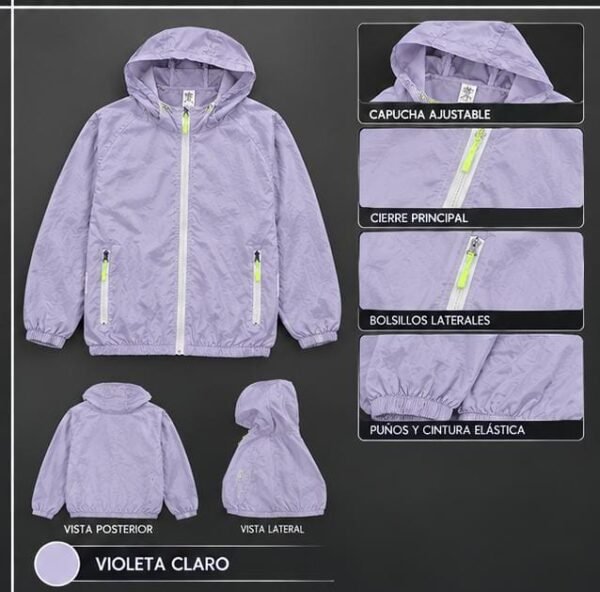 Cortaviento de estilo deportivo con capucha