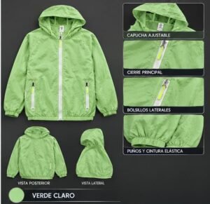 Cortaviento de estilo deportivo con capucha
