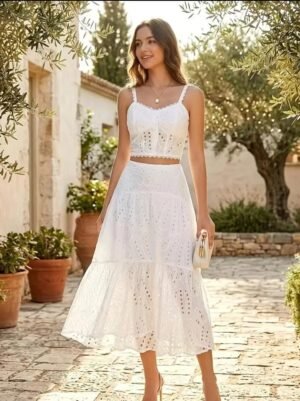 Conjunto Falda-Top Broderie