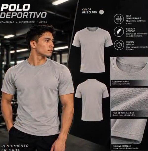 tummi-polo-liso-gris-claro-20261025 Polo deportivo liso de hombre